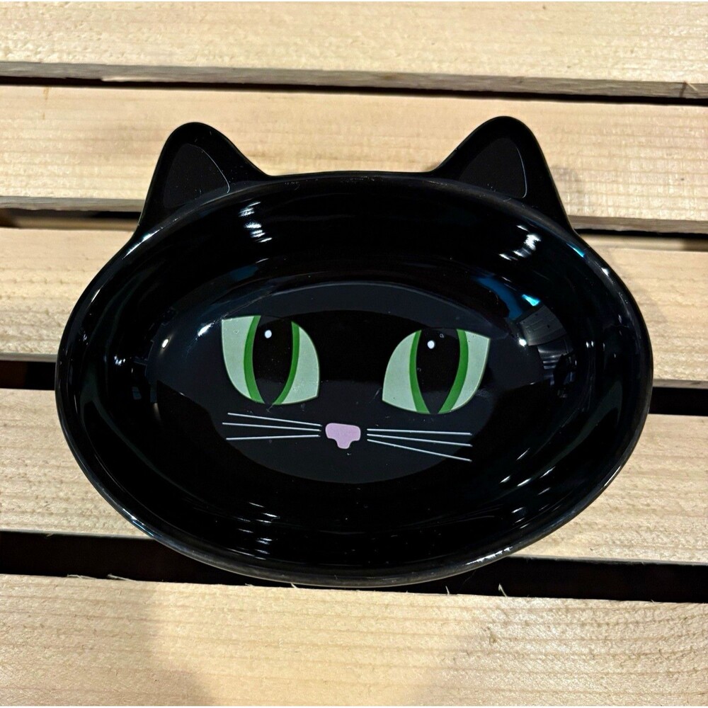 PetRageous Designs Frisky Kitty Black Cat Stoneware Trinket Dish Bowl 5.5"